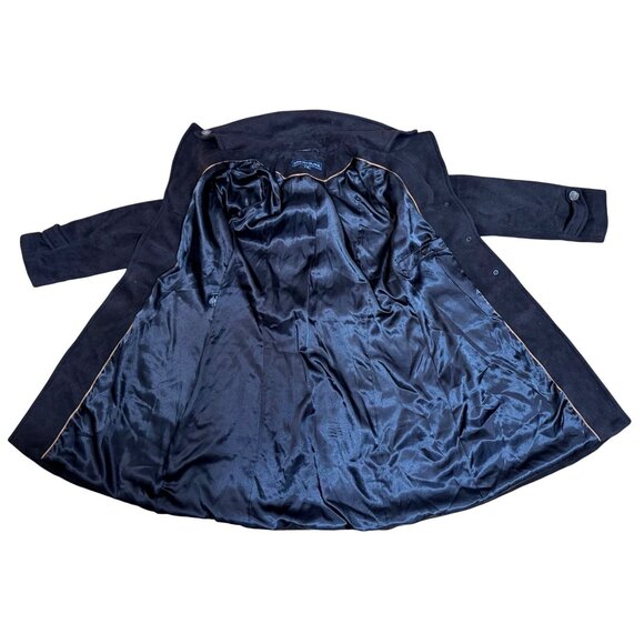 Kristen Blake Womens Wool Blend Dark Brown Double Breasted Peacoat SZ 6 - Picture 3 of 9